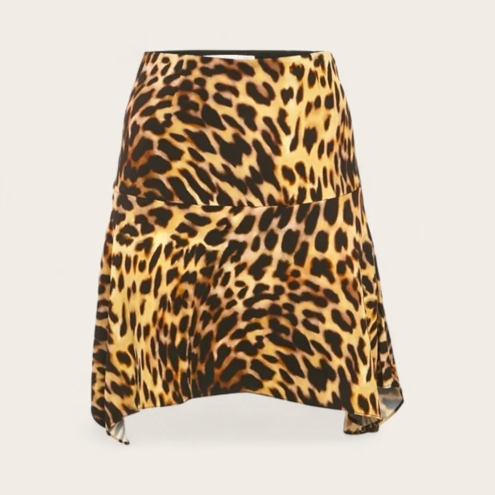 $895 NWT STELLA MCCARTNEY Tortoise Shell Print Satin Envers Mini Skirt IT34 - Picture 2 of 5